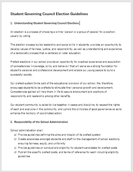 Student Governing Council Election Guidelines Templates student-governing-council-election-guidelines-templates